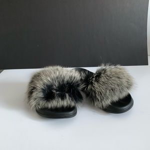 Fox fur slides